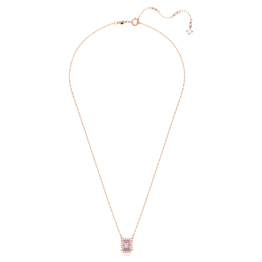 Una necklace, Purple, 18K rose gold finish - Swarovski, 5640291