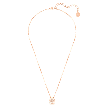 Verižica Una, Triliantni rez, Bela, Prevleka rožnato zlatega odtenka - Swarovski, 5640292