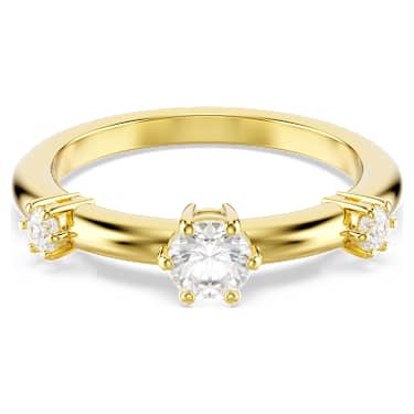 Constella Yüzük, Set (2), Yuvarlak kesim, Beyaz, 18k altın rengi yüzey - Swarovski, 5640968