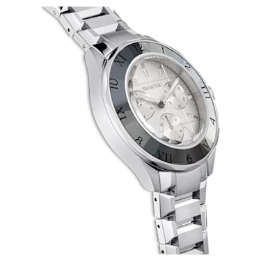 Ceas, 39 mm, Fabricat în Elveția, Brățară de metal, Nuanță argintie, Oțel inoxidabil - Swarovski, 5641297