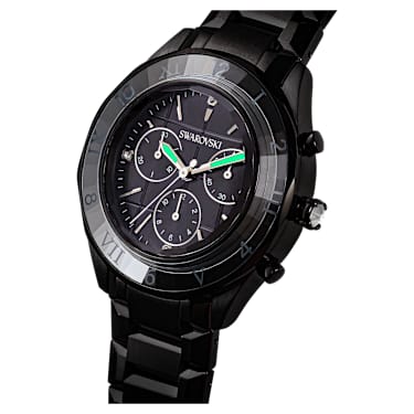 Dextera chrono Saat, 39 mm, İsviçre Üretimi, Metal bileklik, Siyah