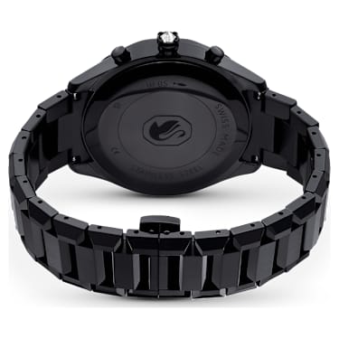 Reloj, 39 mm, Fabricado en Suiza, Brazalete de metal, Negro, Acabado negro - Swarovski, 5641393