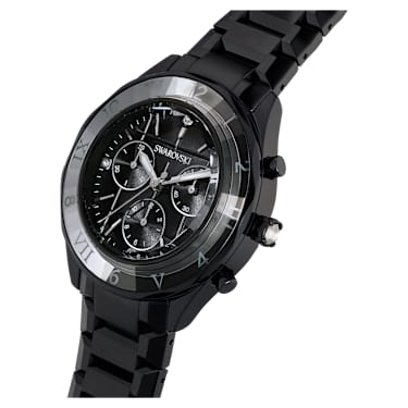 Reloj, 39 mm, Fabricado en Suiza, Brazalete de metal, Negro, Acabado negro - Swarovski, 5641393
