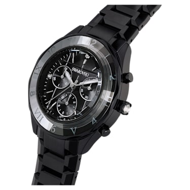 Uhr, 39 mm, Schweizer Produktion, Metallarmband, Schwarz, Schwarzes Finish - Swarovski, 5641393