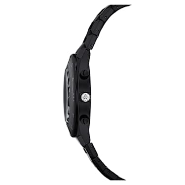 Reloj, 39 mm, Fabricado en Suiza, Brazalete de metal, Negro, Acabado negro - Swarovski, 5641393
