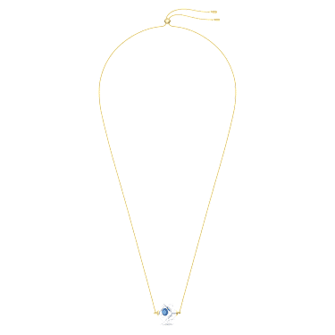 Curiosa ネックレス, 浮いて見えるチャトン, ブルー, ゴールドトーン・プレーティング - Swarovski, 5641731