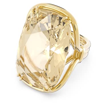 Harmonia cocktailring, Oversized kristal, Goudkleurig, Goudkleurige toplaag - Swarovski, 5642339