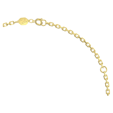 Dextera pendant, Octagon shape, Medium, White, Gold-tone plated - Swarovski, 5642387