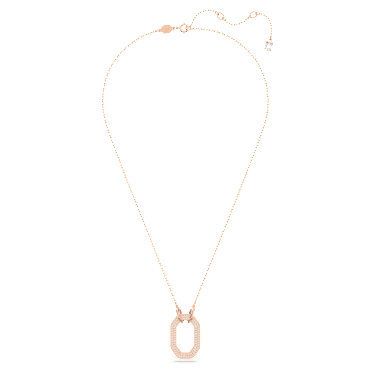 Dextera Anhänger, Achteckform, Weiß, Roségold-Legierungsschicht - Swarovski, 5642389