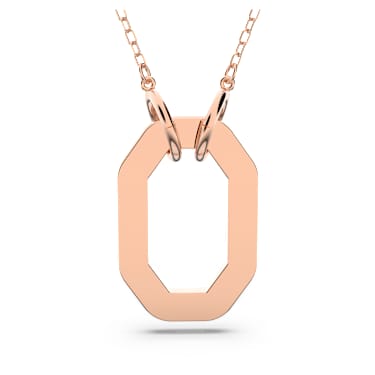 Dextera Anhänger, Achteckform, Weiß, Roségold-Legierungsschicht - Swarovski, 5642389