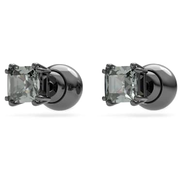 Uhančki Millenia, Kvadratni rez, Črni, Prevleka iz rutenija - Swarovski, 5642511