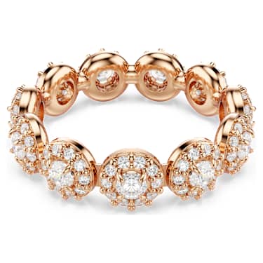 Inel Una Angelic, Tăietură rotundă, Alb, Finisaj din aur roz de 18k - Swarovski, 5642616