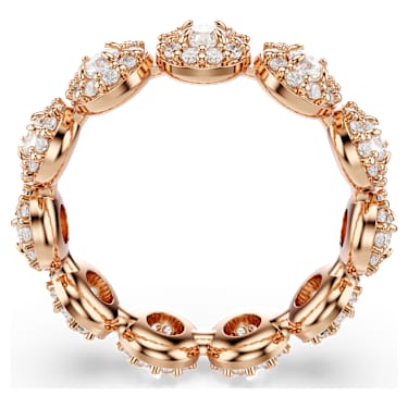 Inel Una Angelic, Tăietură rotundă, Alb, Finisaj din aur roz de 18k - Swarovski, 5642616