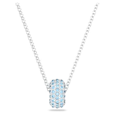 Dextera pendant, Blue, Rhodium plated - Swarovski, 5642886