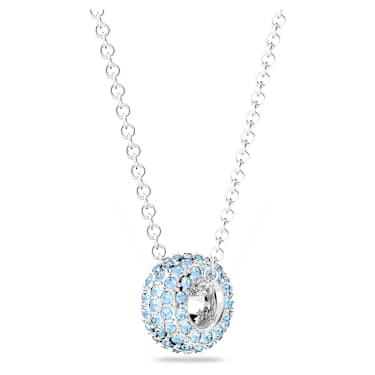 Dextera pendant, Blue, Rhodium plated - Swarovski, 5642886