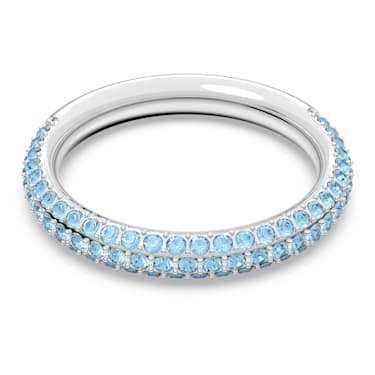 stone ring blue rhodium plated swarovski 5642904