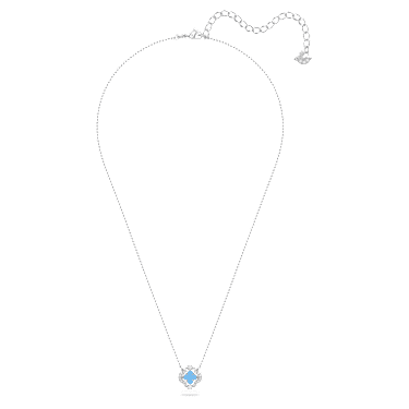 Collana Una, Quadrifoglio, Blu, Placcato rodio - Swarovski, 5642927