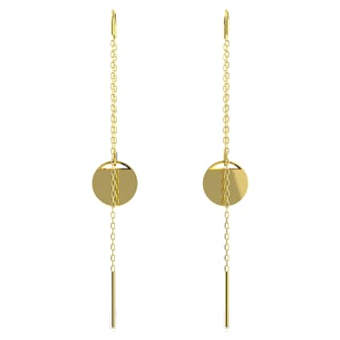 Pendants d'oreilles Sublima, Longues, Vertes, Placage de ton or - Swarovski, 5642944