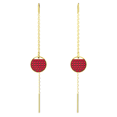 Sublima Drop-Ohrhänger, Lang, Rot, Goldlegierungsschicht - Swarovski, 5642945