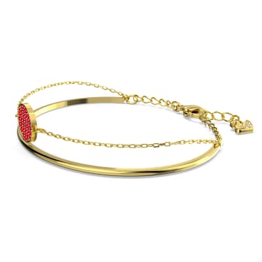 Sublima bangle, Red, Gold-tone plated - Swarovski, 5642948
