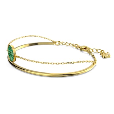 Bracelete Ginger, Verde, Lacado a dourado - Swarovski, 5642949