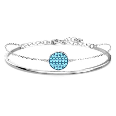 Brazalete Sublima, Azul, Baño de rodio - Swarovski, 5642950