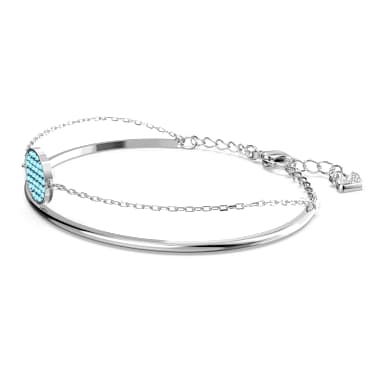 Brazalete Sublima, Azul, Baño de rodio - Swarovski, 5642950