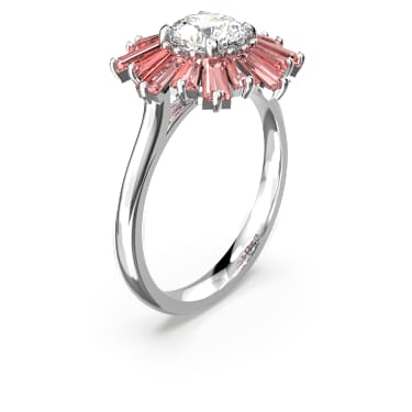 Idyllia 戒指, 混合切割, 太阳, 粉红色, 镀铑 - Swarovski, 5642959