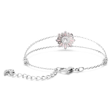 Bransoletka Idyllia, Szlify różnorodne, Słońce, Różowa, Powłoka z rodu - Swarovski, 5642968