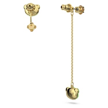 Pendants d'oreilles Teddy, Design asymétrique, Ours, Multicolores, Placage de ton or - Swarovski, 5642981