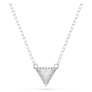 Collier Stilla, Taille Triangle, Blanc, Métal rhodié - Swarovski, 5642983