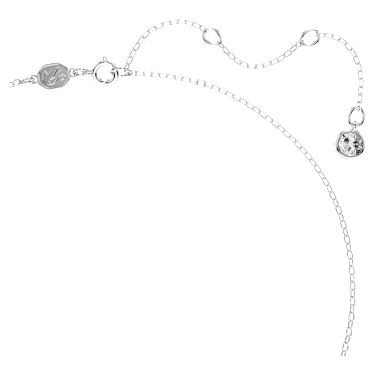 Stilla necklace, Triangle cut, White, Rhodium plated - Swarovski, 5642983