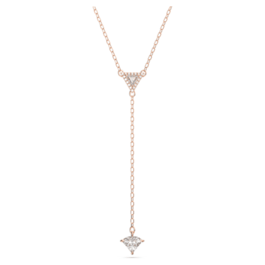 Stellar Triangle Crystal Slider Charm Necklace