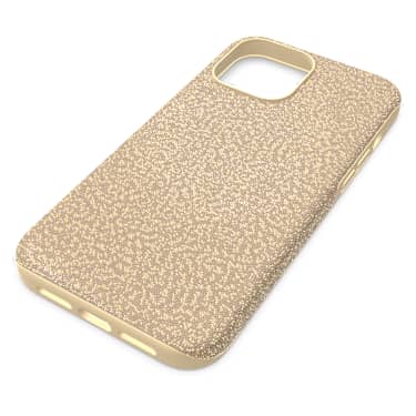 High smartphone case, iPhone® 13 Pro Max, Gold tone | Swarovski