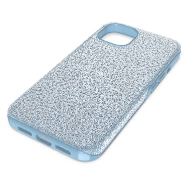 High smartphone case, iPhone® 13, Blue | Swarovski