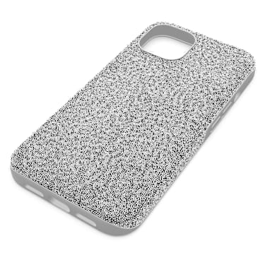 High smartphone case, iPhone® 13, Silver tone | Swarovski
