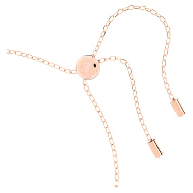 Pulsera Ortyx, Talla triangular, Blanca, Baño tono oro rosa - Swarovski, 5643737