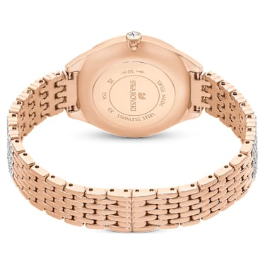 Attract watch, Swiss Made, Full pavé, Crystal bracelet, Rose gold tone, Rose gold-tone finish - Swarovski, 5644053