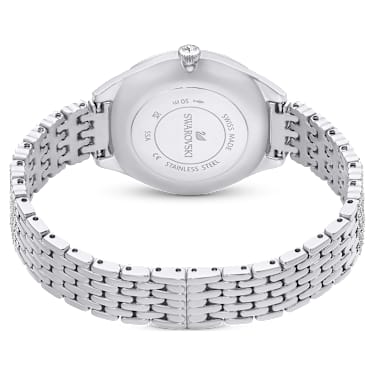 Attract watch, Swiss Made, Full pavé, Crystal bracelet, Silver Tone, Stainless steel - Swarovski, 5644062