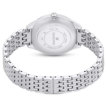 Zegarek Attract, Swiss Made, Oprawa brukowa pełna, Metalowa bransoleta, W odcieniu srebra, Stal szlachetna - Swarovski, 5644062