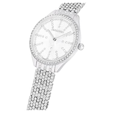 Reloj Attract, Fabricado en Suiza, Recubierto en pavé, Pulsera de cristal, Tono plateado, Acero inoxidable - Swarovski, 5644062