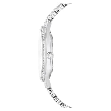 Attract watch, Swiss Made, Full pavé, Crystal bracelet, Silver Tone, Stainless steel - Swarovski, 5644062