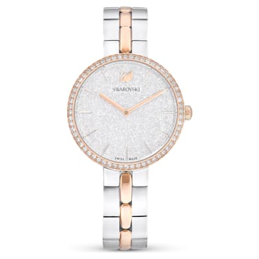Cosmopolitan horloge, Swiss Made, Metalen armband, Wit, Gemengde metaalafwerking - Swarovski, 5644081