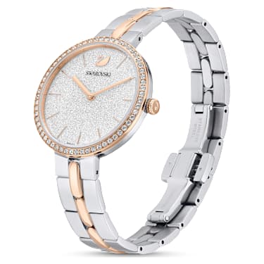 Reloj Cosmopolitan, Fabricado en Suiza, Brazalete de metal, Blanco, Combinación de acabados metálicos - Swarovski, 5644081
