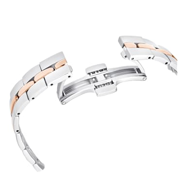 Reloj Cosmopolitan, Fabricado en Suiza, Brazalete de metal, Blanco, Combinación de acabados metálicos - Swarovski, 5644081