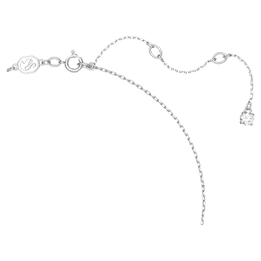 Gema pendant, Mixed cuts, Flower, White, Rhodium plated - Swarovski, 5644683