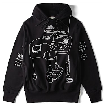 ADVISORY BOARD CRYSTALS, Dazzling Colorless Objects hoodie, Black - Swarovski, 5644716