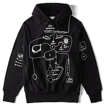 Hoodie ADVISORY BOARD CRYSTALS, Dazzling Colorless Objects, Negru - Swarovski, 5644716