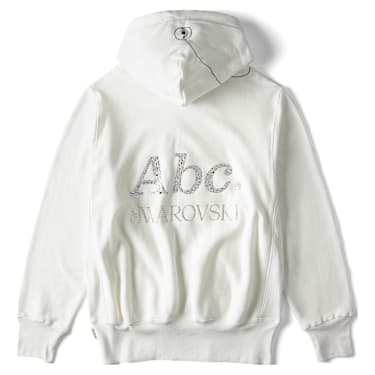 ADVISORY BOARD CRYSTALS, Gray Objects Displaced by Refraction hoodie, White - Swarovski, 5644726