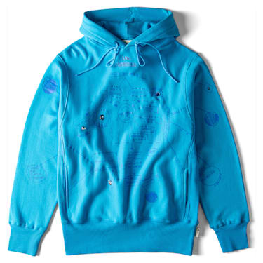 ADVISORY BOARD CRYSTALS, Subjective Halos hoodie, Blue - Swarovski, 5644728